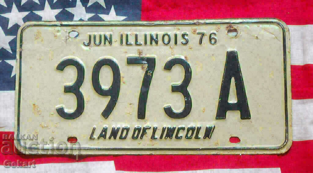 Placă de înmatriculare SUA ILLINOIS 1976