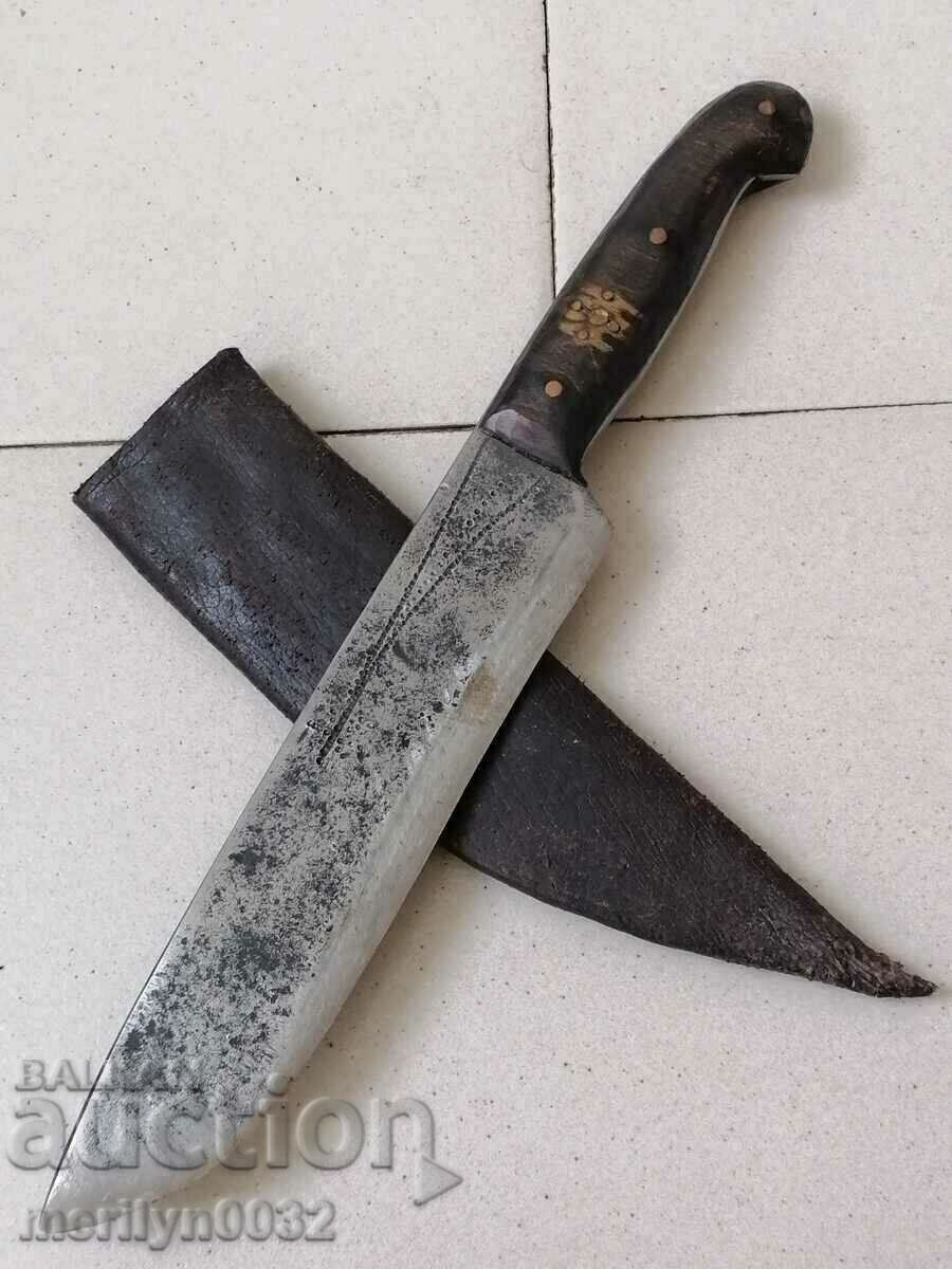 Hand-forged knife with chereni kaniya karakulak shepherd's blade