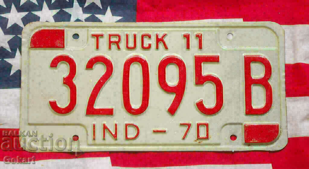 Американски регистрационен номер Табела INDIANA 1970