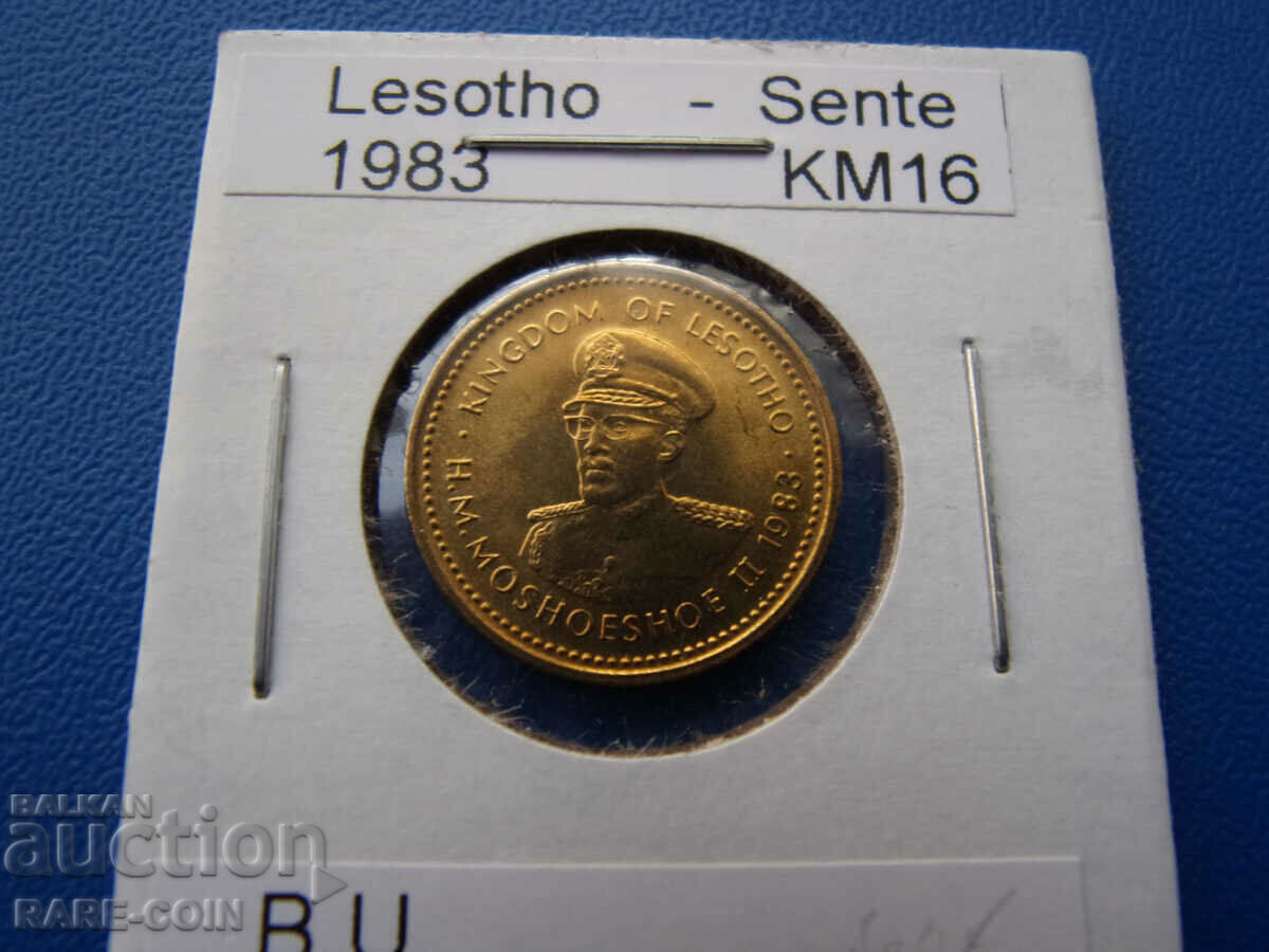 RS(48)  Лесото 1 Cенте 1983  UNC Rare