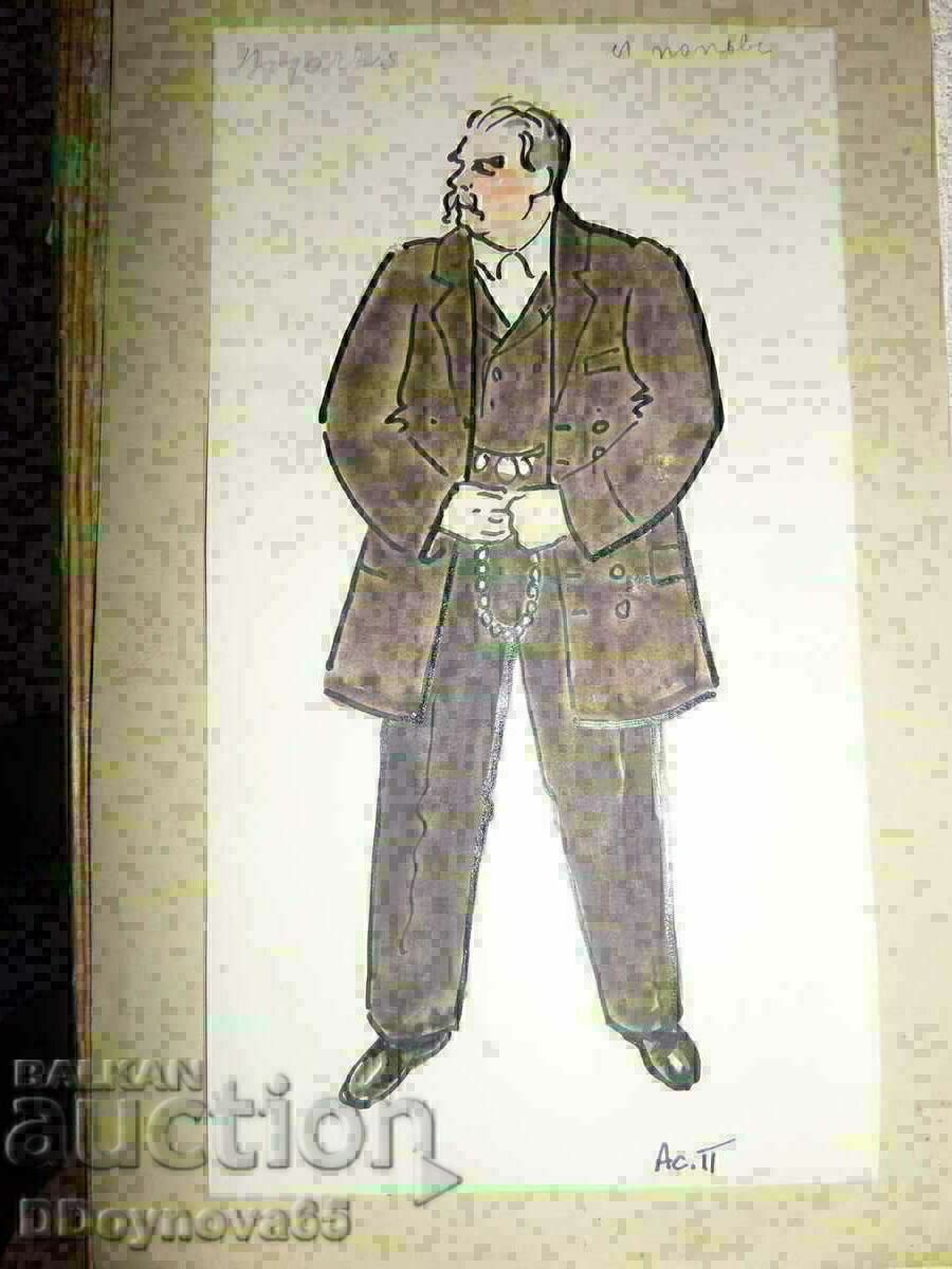 Asen Popov -2 pcs. drawings with price € 10.23 | 20.01 BGN