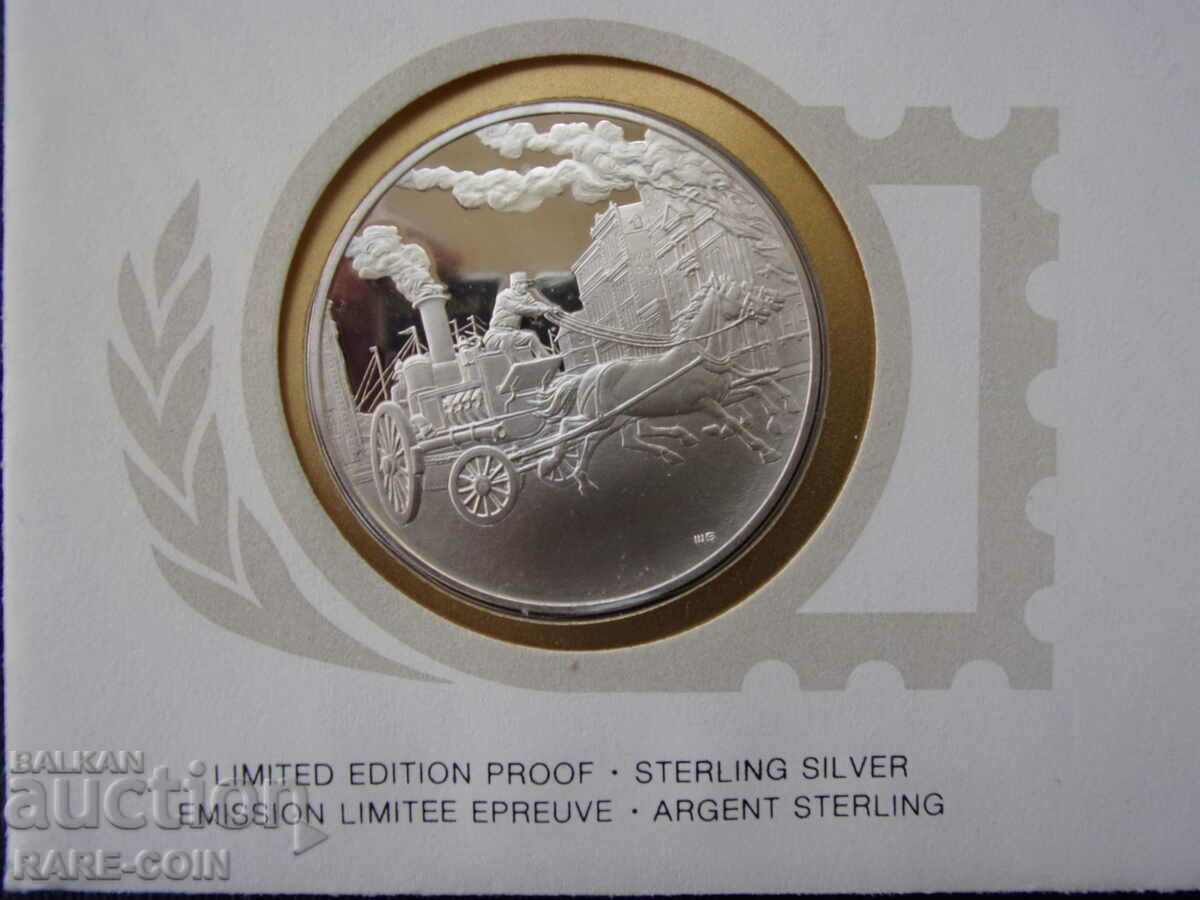 Δημοπρασία RS(48) Νέα Ζηλανδία-Μεγάλο Ασημένιο Μετάλλιο σε όμορφο φάκελο Rare