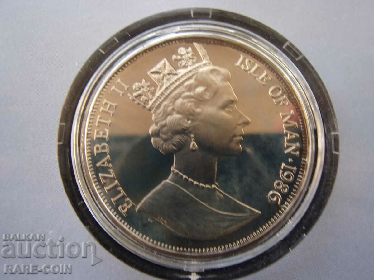 RS(48) Isle of Man 2x1 Crown 1986 UNC ΑΠΟΔΕΙΞΗ Σπάνια - 6