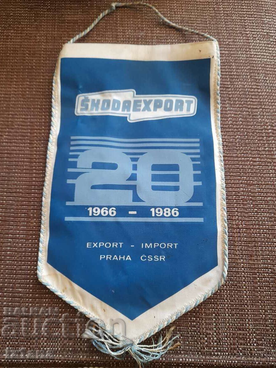 Old Skoda Export flag Old Skoda Export flag