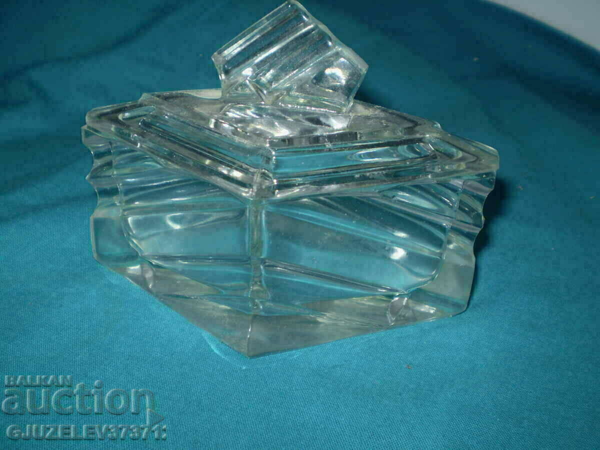 Vintage crystal jewelry box