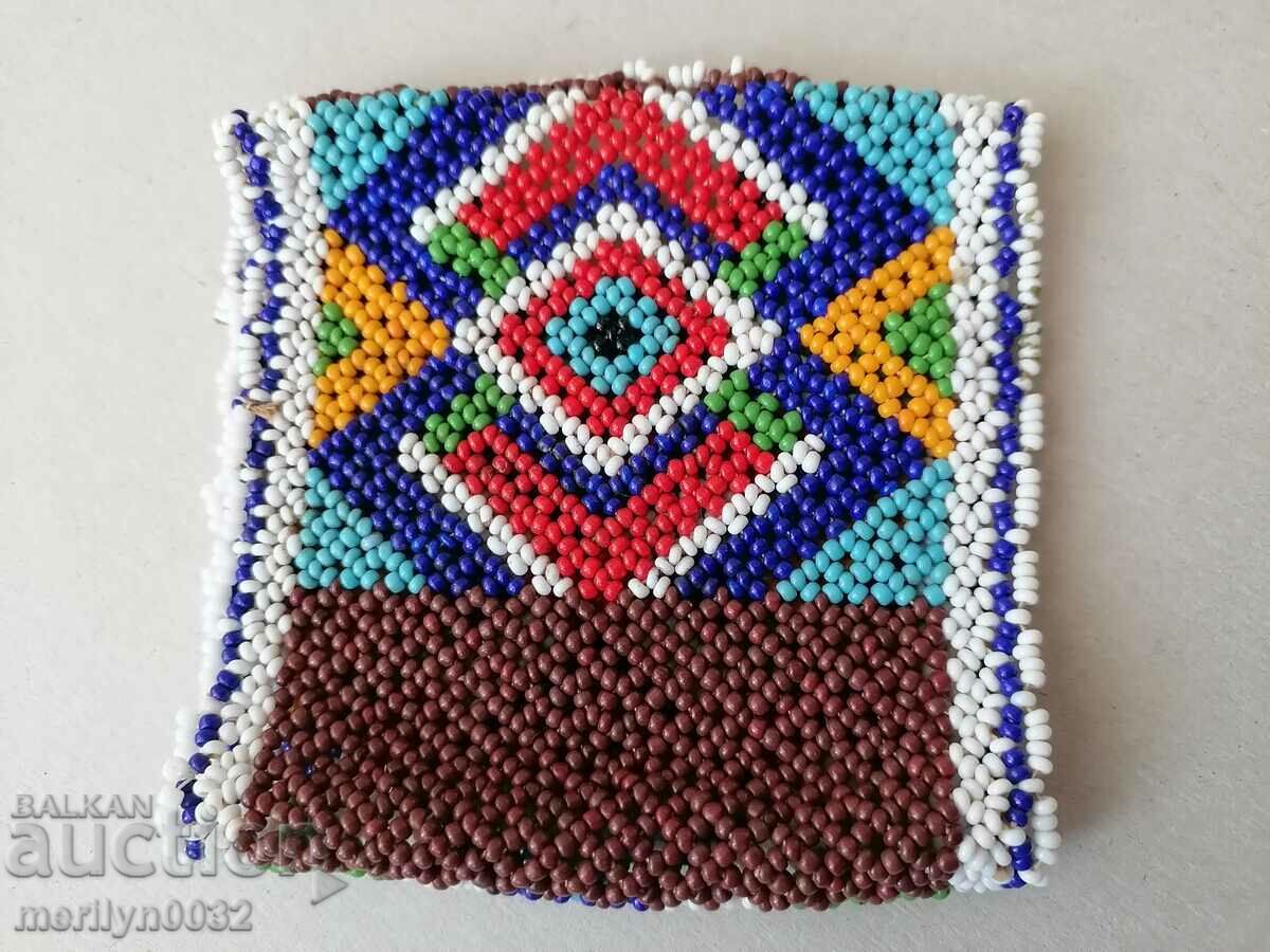 Brățară veche din margele șezlong din margele albastre - 7 Brățară veche din margele șezlong din margele albastre - 7