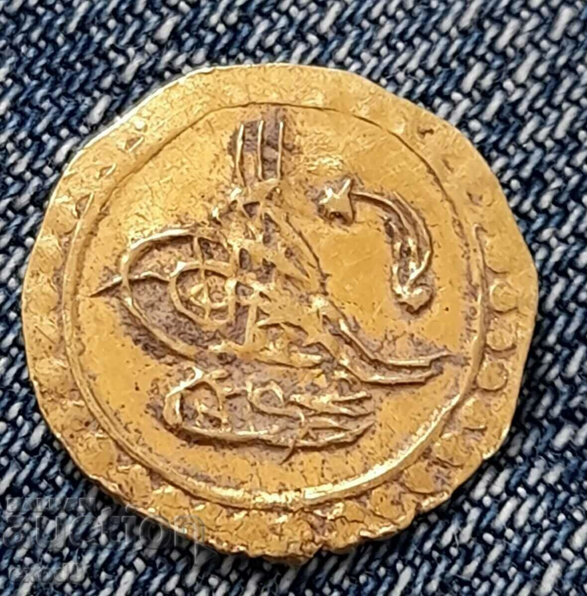 Rare gold coin, 1/4 Zeri Mahbub 1223 / 1