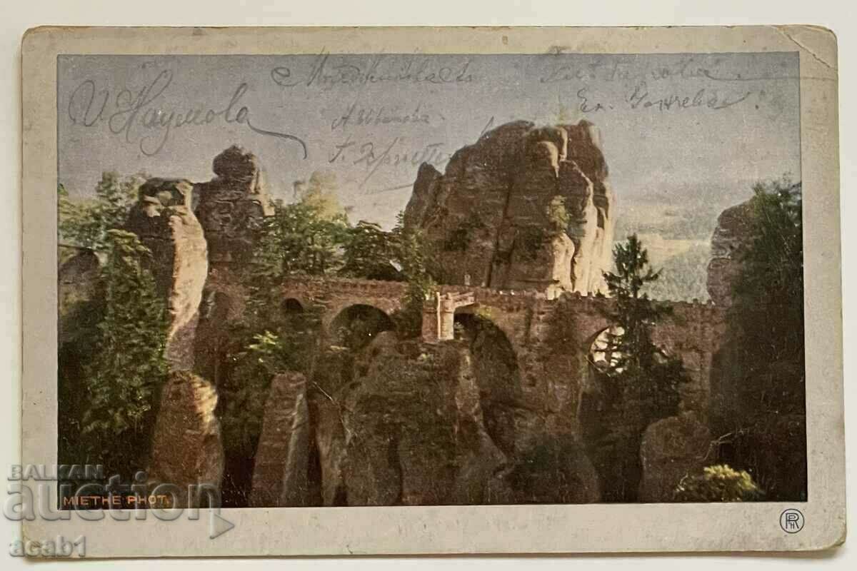Стара картичка 1906г Варна София Пловдив