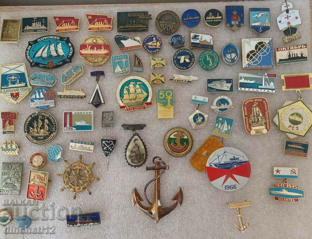 Badge Collection - Ships. Ship Navy Boat fleet