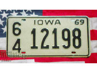 Американски регистрационен номер Табела IOWA 1969