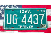 US License Plate IOWA 1979