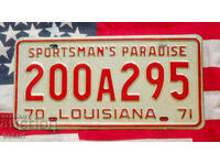 Πινακίδα ΗΠΑ LOUISIANA 1970