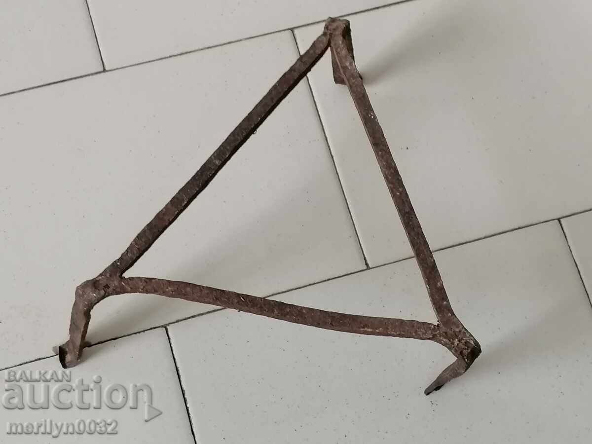 Auction  An old forged sack, fireplace, grill, wrought iron