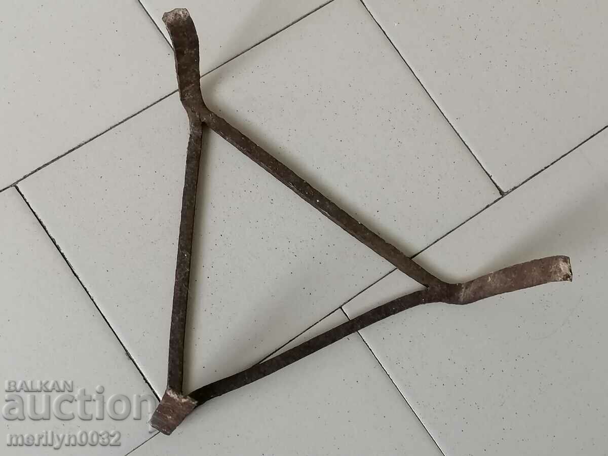 An old forged sack, fireplace, grill, wrought iron - 5