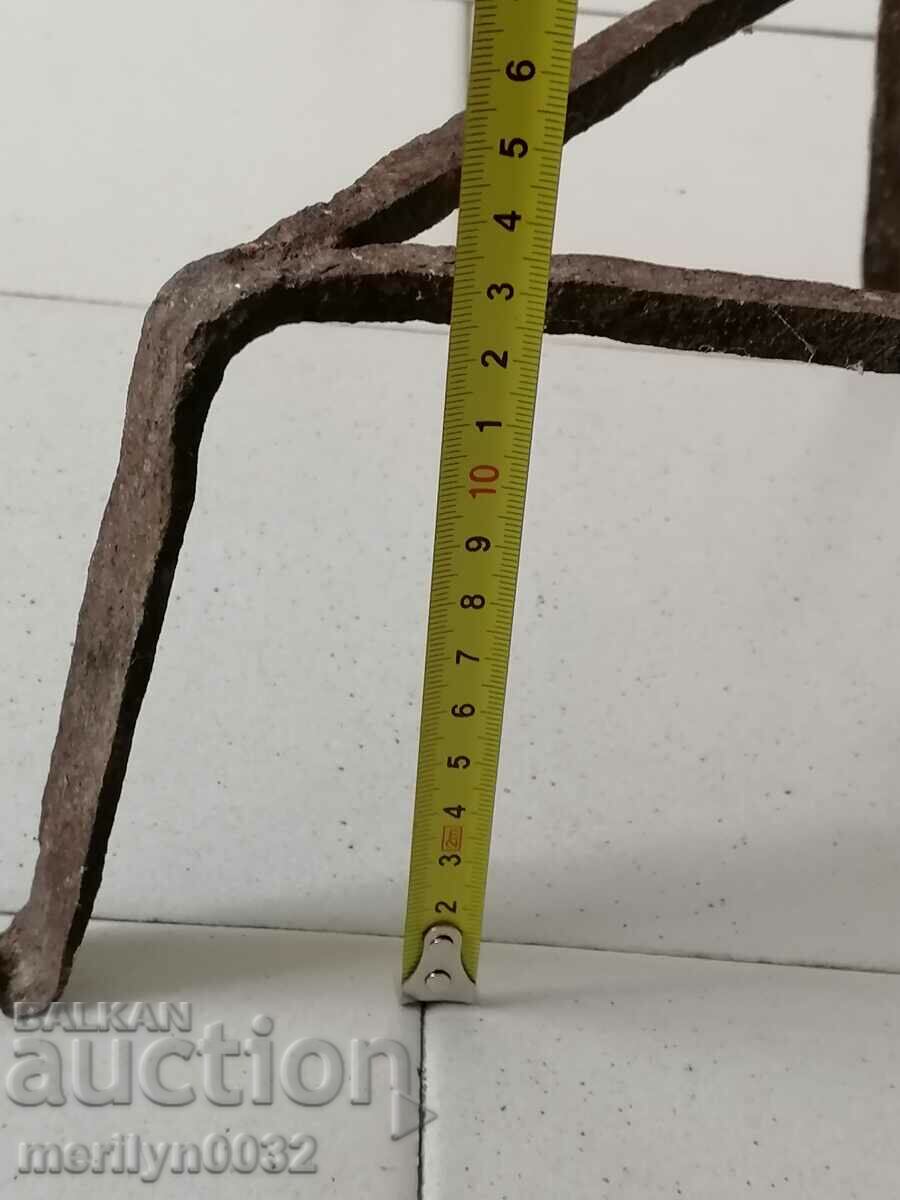 An old forged sack, fireplace, grill, wrought iron - 7