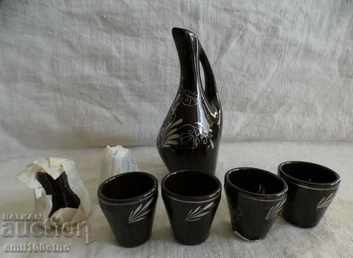 Service for heated rakia Troyanska ceramics OTPK Troyan with price 17.00 BGN | € 8.69 Service for heated rakia Troyanska ceramics OTPK Troyan with price 17.00 BGN | € 8.69