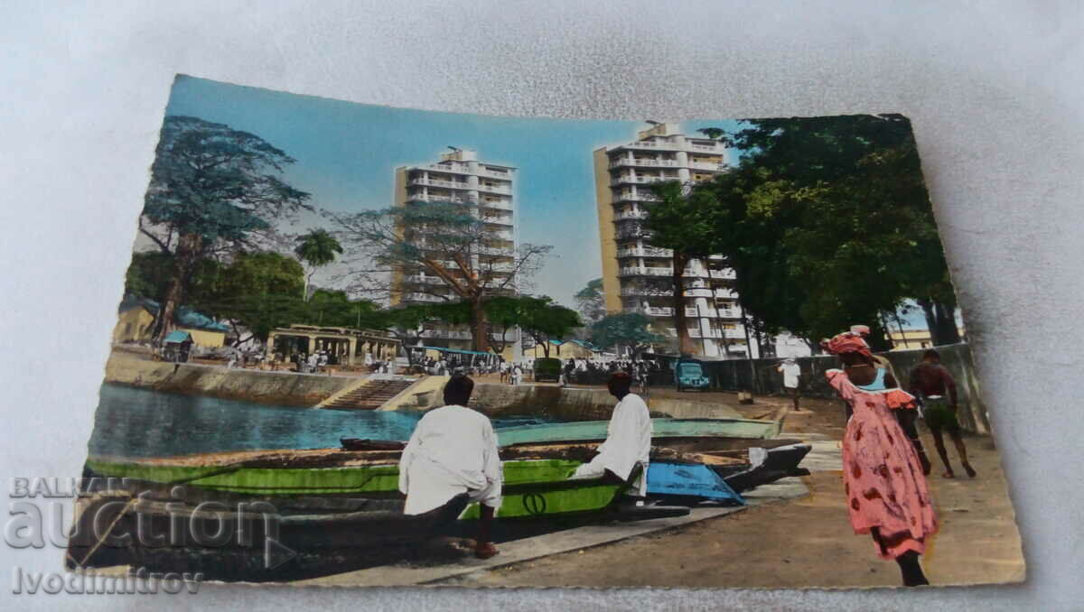 Postcard Conakry Le Marche aux Poissons