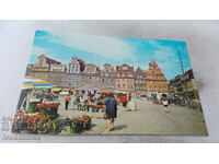 Пощенска картичка Wroclaw Plac Solny 1972