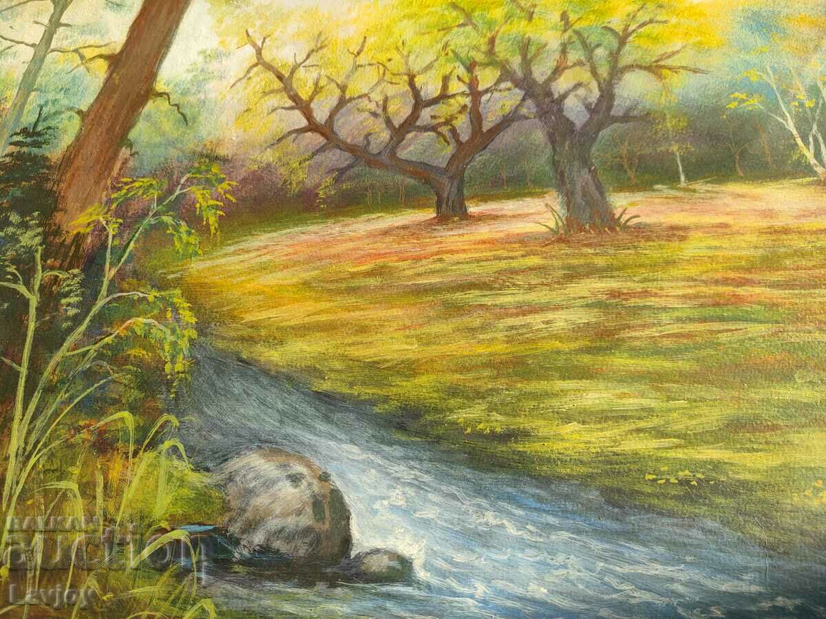 Old painting Watercolor ***Landscape*** river with price 99.00 BGN | € 50.62 Old painting Watercolor ***Landscape*** river with price 99.00 BGN | € 50.62