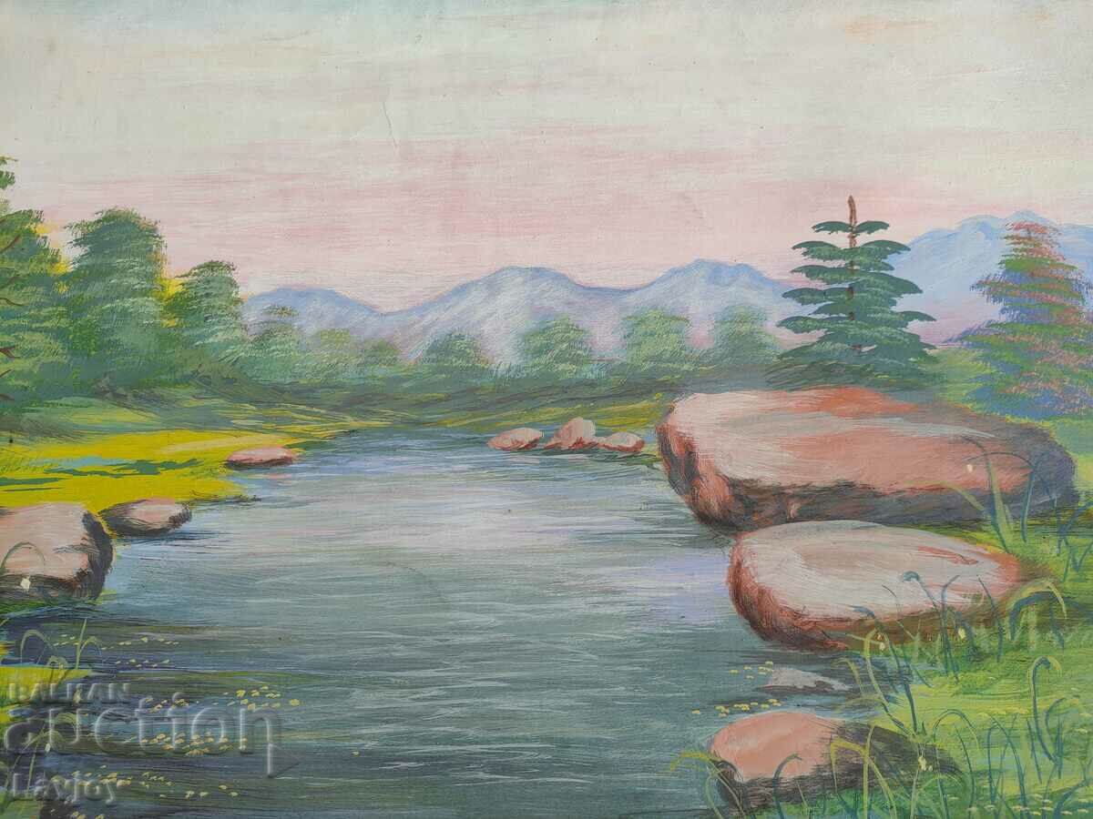 Old painting Watercolor */*Landscape*/* river with price 90.00 BGN | € 46.02 Old painting Watercolor */*Landscape*/* river with price 90.00 BGN | € 46.02