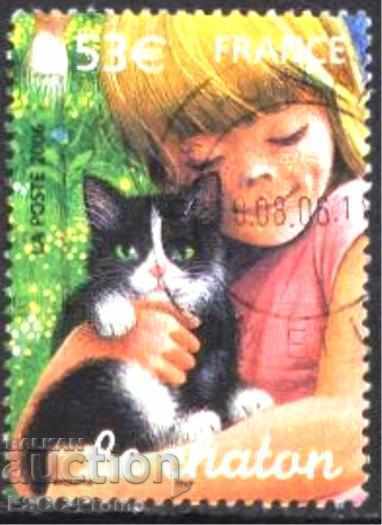 Клеймована марка Фауна Дете с Котка 2006 от Франция