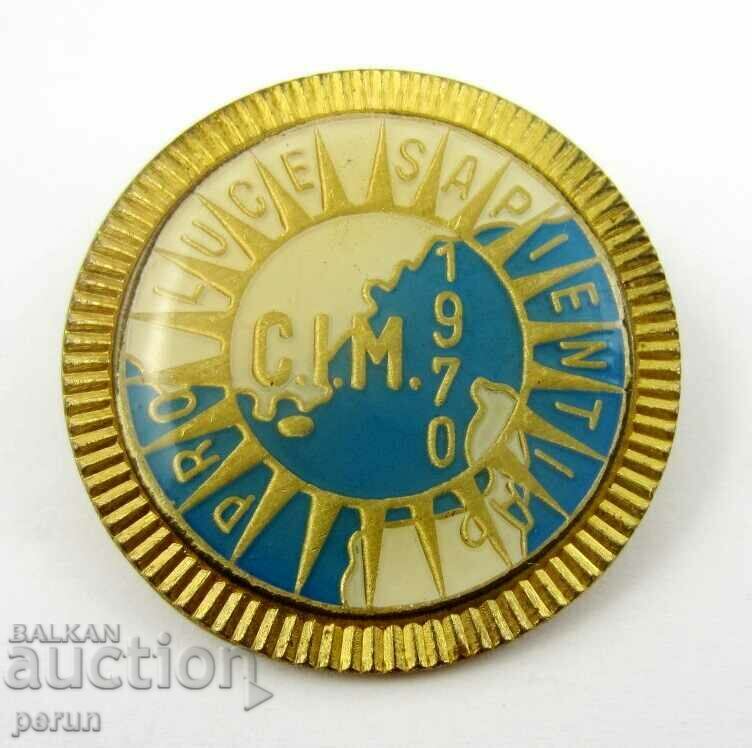 Old badge-1970-Congress of Mathematicians in Nice-Rarity with price 14.00 BGN | € 7.16 Old badge-1970-Congress of Mathematicians in Nice-Rarity with price 14.00 BGN | € 7.16