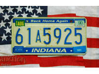 American license plate Plate INDIANA