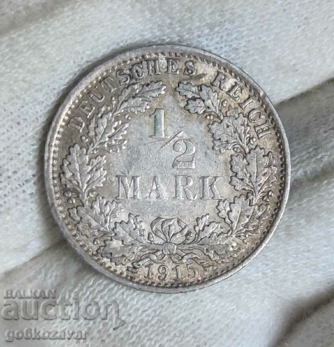 Σφραγίδα Γερμανίας 1/2 Ασήμι 1915 Σφραγίδα Γερμανίας 1/2 Ασήμι 1915