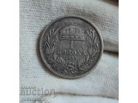 Ungaria 1 coroană 1893 Argint.