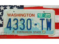American license plate Plate WASHINGTON