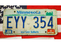 US license plate Plate MINNESOTA