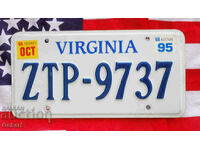 Американски регистрационен номер Табела VIRGINIA