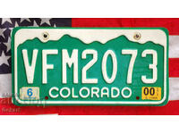 American license plate Plate COLORADO