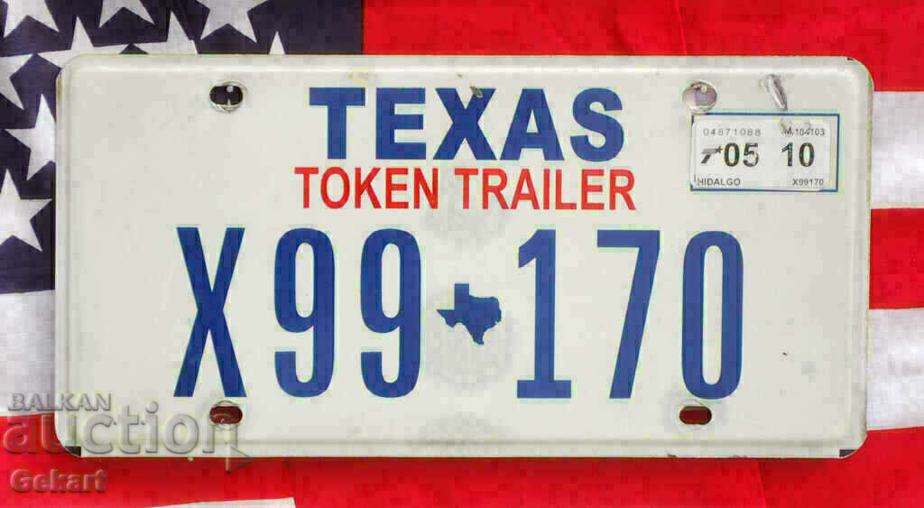 Американски регистрационен номер Табела TEXAS