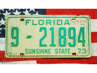 Американски регистрационен номер Табела FLORIDA 1973
