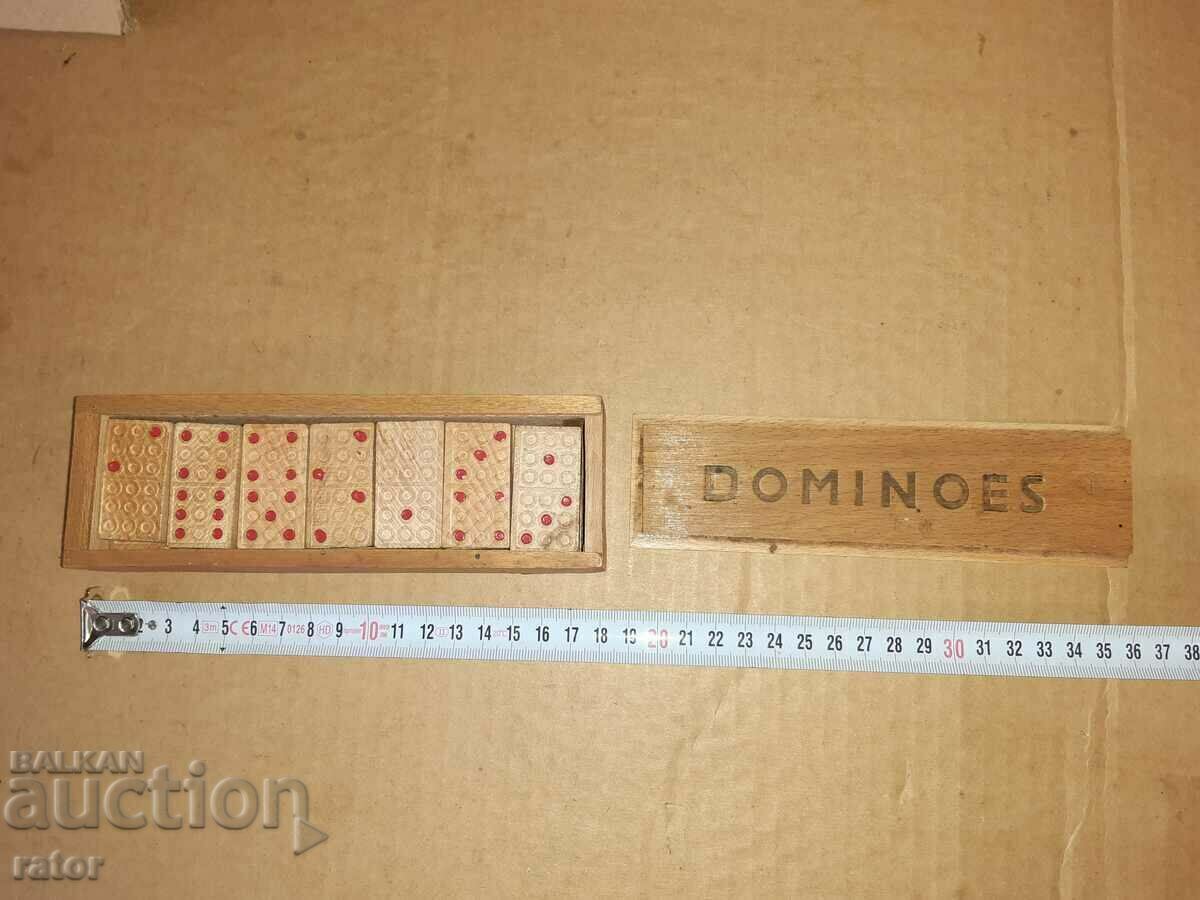 Domino vechi din lemn, joc, jucărie
