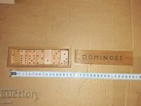 Old wooden dominoes, game