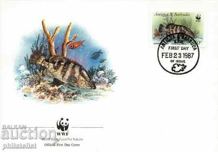 Antigua and Barbuda 1987 - 4 issues FDC Complete Series - WWF with price 3.05 BGN | € 1.56