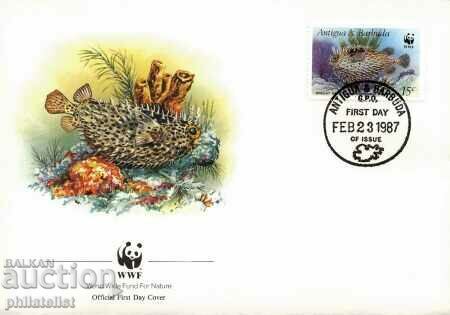 Antigua and Barbuda 1987 - 4 issues FDC Complete Series - WWF