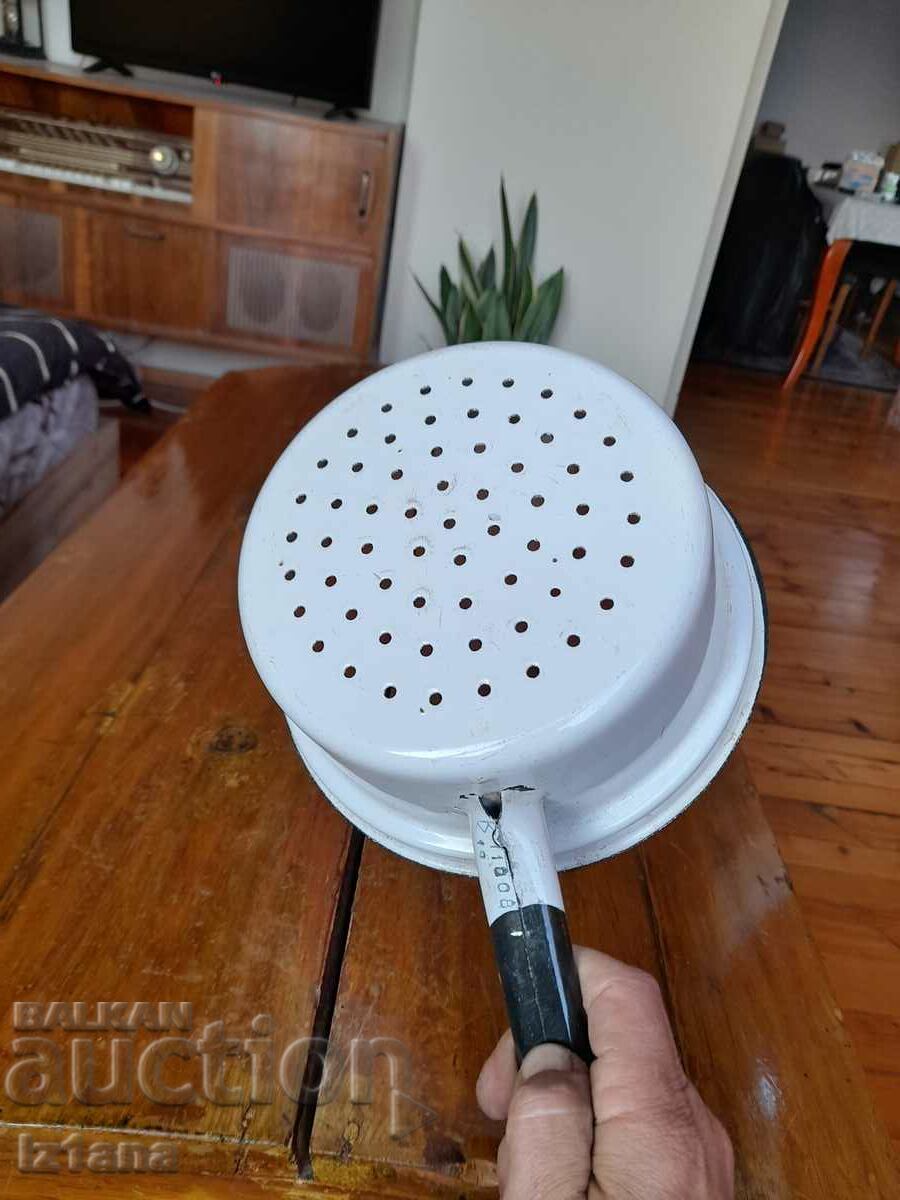 Old enameled strainer, colander - 5 Old enameled strainer, colander - 5