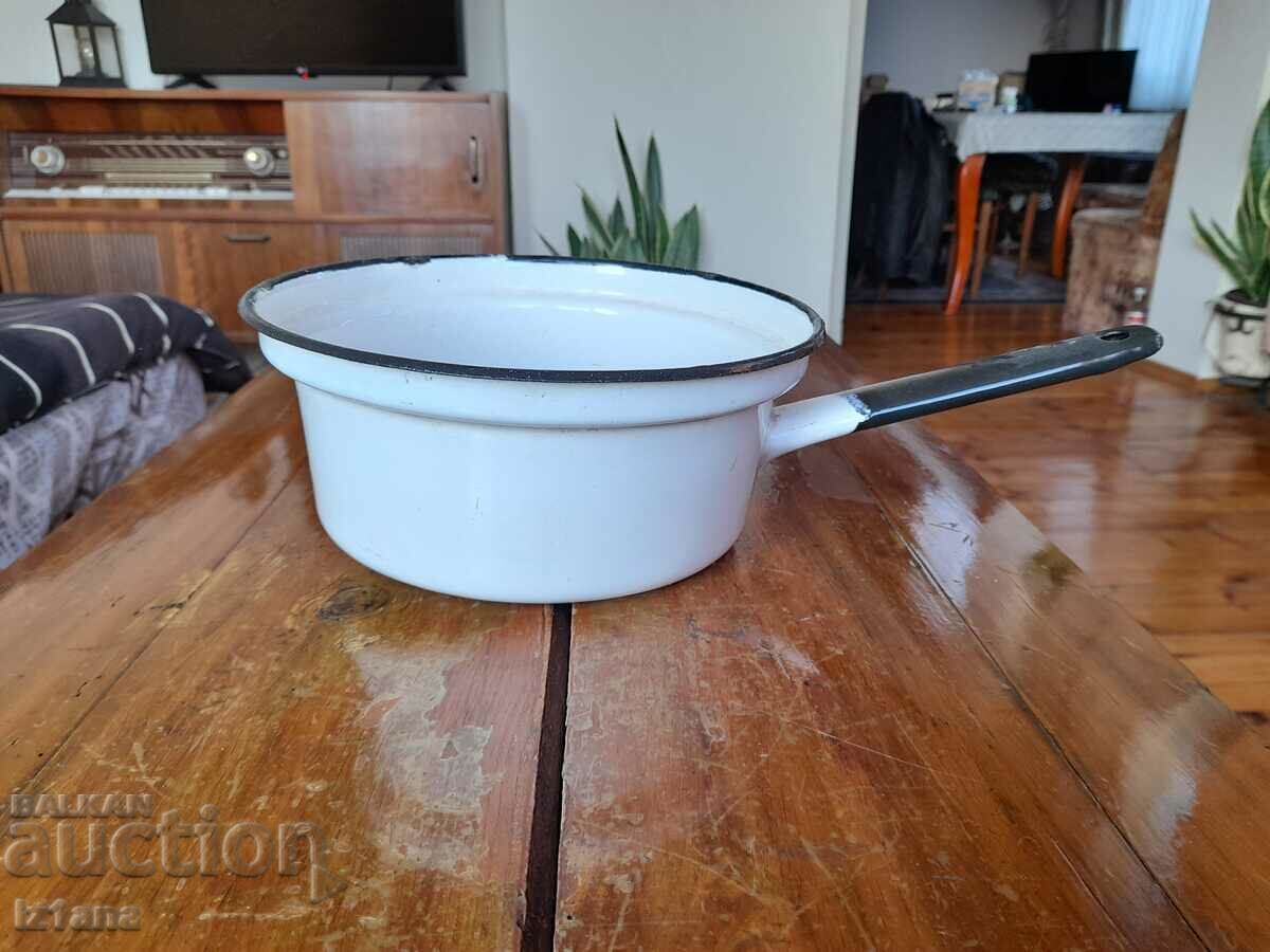 Old enameled strainer, colander Old enameled strainer, colander