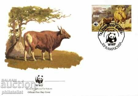 Auction Cambodia 1986 - 4 pieces FDC Complete Series - WWF Auction Cambodia 1986 - 4 pieces FDC Complete Series - WWF