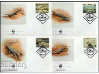 Bangladesh 1990 - 4 pieces FDC Complete series - WWF