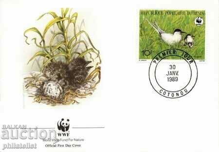 Delivery of Benin 1989 - 4 pieces FDC Complete series - WWF Delivery of Benin 1989 - 4 pieces FDC Complete series - WWF