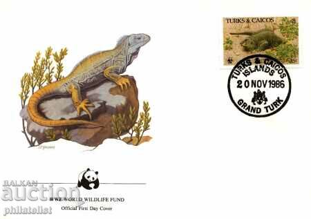 Delivery of Turks and Caicos 1986 - 4 issue FDC Complete Series - WWF Delivery of Turks and Caicos 1986 - 4 issue FDC Complete Series - WWF