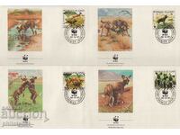 Guinea 1987 - 4 pieces FDC Complete series - WWF