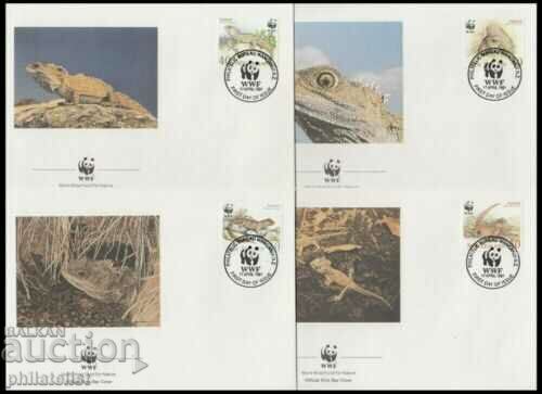 New Zealand 1991 - 4 issues FDC Complete series - WWF