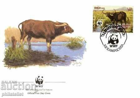 Delivery of Cambodia 1986 - 4 pieces FDC Complete Series - WWF Delivery of Cambodia 1986 - 4 pieces FDC Complete Series - WWF