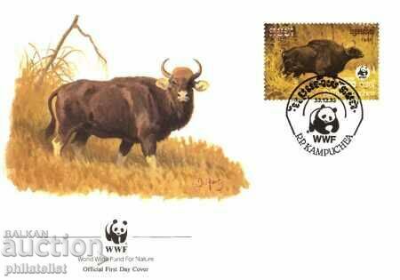 Cambodgia 1986 - 4 piese FDC Complete Series - WWF
