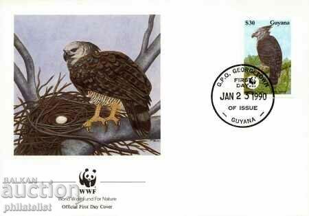 Δημοπρασία WWF Guyana 1990 - 4 Piece FDC Complete Series